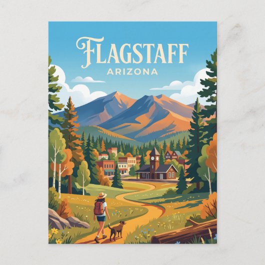 Flagstaff USA Postkarte (Vorderseite)
