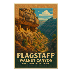 Flagstaff - Walnut Canyon Dwellings Poster