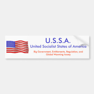 flagwave1, U.S.S.A., vereinigte sozialistische Autoaufkleber