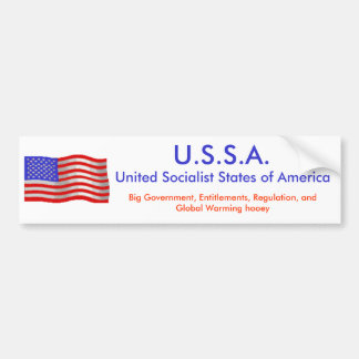 flagwave1, U.S.S.A., vereinigte sozialistische Autoaufkleber
