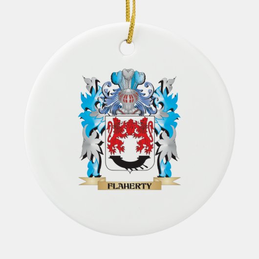 Flaherty Wappen - Familienwappen Keramikornament (Vorne)