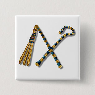 Flail and Crook von Tutankhamun Button