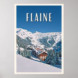 Flaine-Skistation Poster