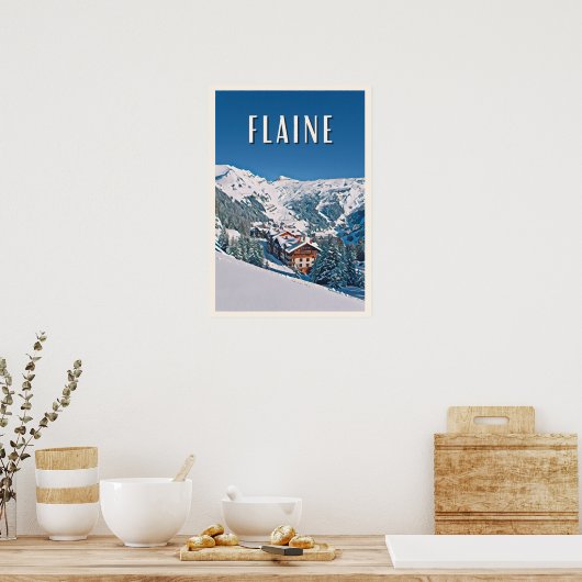 Flaine-Skistation Poster (Küche)