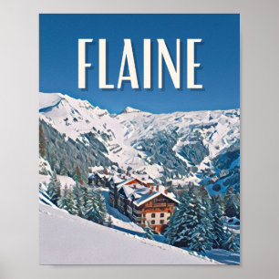 Flaine-Skistation Poster