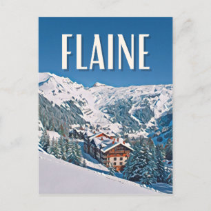 Flaine Skistation Postkarte