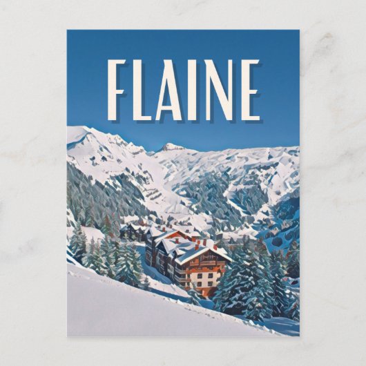Flaine Skistation Postkarte (Vorderseite)