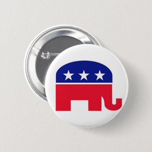 Flair-Button: Republikanischer Elefant Button (Vorne & Hinten)
