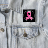 Flair-Rosa Brustkrebs Schleife Button (Beispiel)
