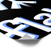 Flake Blue T Shirt Poster (Ecke)