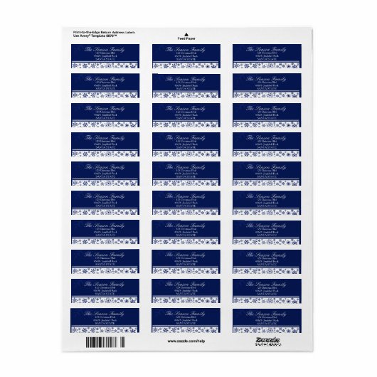 Flake-Holiday-Adressetikett (Vorne)