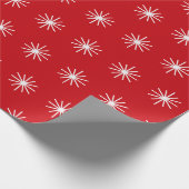 Flake Red and White Pattern Geschenkpapier (Ecke)