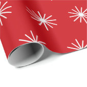 Flake Red and White Pattern Geschenkpapier (Rolleneckpunkt)