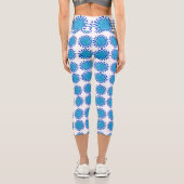 Flakenmuster Hochaufgelaufene Kapsel Capri Leggings (Rückseite)