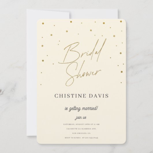 Flakes/Forever-Brautparty Einladung (Vorderseite)