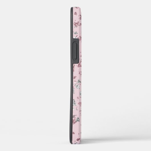 Flakes und Silberner Glitzer Case-Mate iPhone Hülle (Rückseite / Rechts)