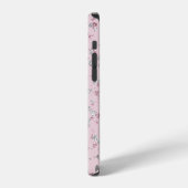 Flakes und Silberner Glitzer iPhone Hülle (Linke Seite)