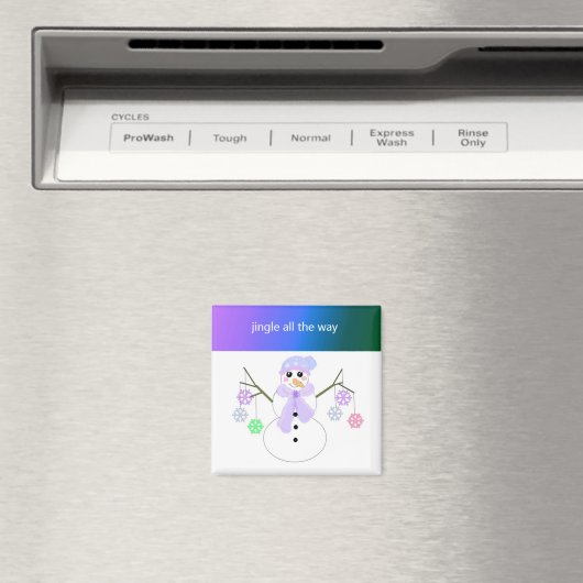 Flakie Snowman mit Schneeflocken Magnet (In Situ (Geschirrspüler))