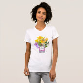 Flakon Pure spring blossom mit Frühlingsblumen T-Shirt (Vorne ganz)
