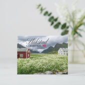 Flakstad auf den Lofoten Postkarte (Stehend Vorderseite)