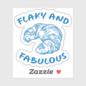Flaky and Fabulous French Parisian Croissant Aufkleber (Blatt)