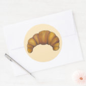 Flaky Buttery Croissant French Pastry Feinschmecke Runder Aufkleber (Umschlag)