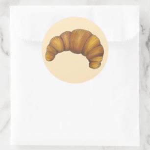 Flaky Buttery Croissant French Pastry Feinschmecke Runder Aufkleber