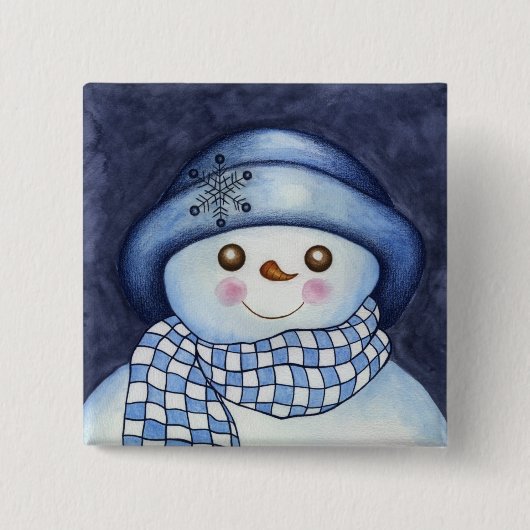 Flaky Snowman Button (Vorderseite)