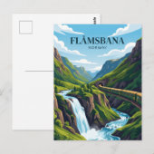 Flåm-Bahn (Flåmsbana) Norwegen Postkarte (Vorne/Hinten)