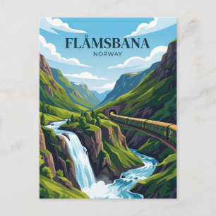 Flåm-Bahn (Flåmsbana) Norwegen Postkarte