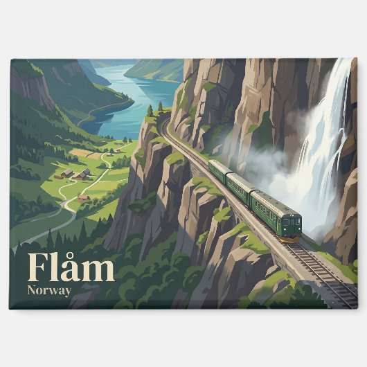 Flåm-Bahn Norwegen Magnet (Vorderseite)