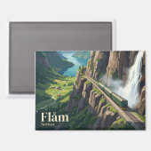 Flåm-Bahn Norwegen Magnet (Vorderseite/Rückseite)
