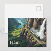 Flåm-Bahn Norwegen Postkarte (Vorne/Hinten)
