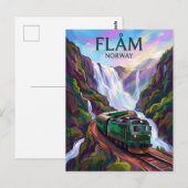 Flåm-Bahn Norwegen Postkarte (Vorne/Hinten)