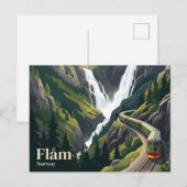 Flåm-Bahn Norwegen Postkarte (Vorne/Hinten)