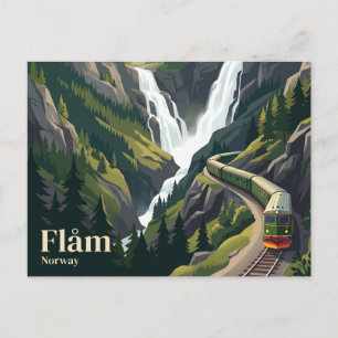 Flåm-Bahn Norwegen Postkarte