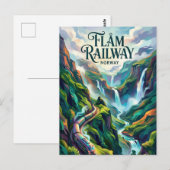 Flåm-Bahn Norwegen Postkarte (Vorne/Hinten)