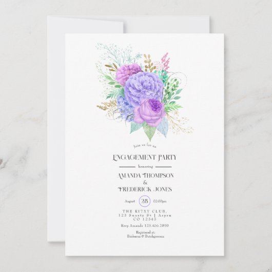 Flam Spring Engagement Party Einladung (Vorderseite)