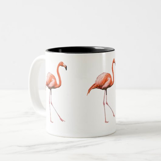 Flamant rose zweifarbige tasse (Vorderseite Links)