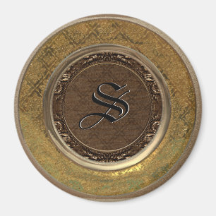 Flambeau viktorianisches Monogramm-Magnet Magnet