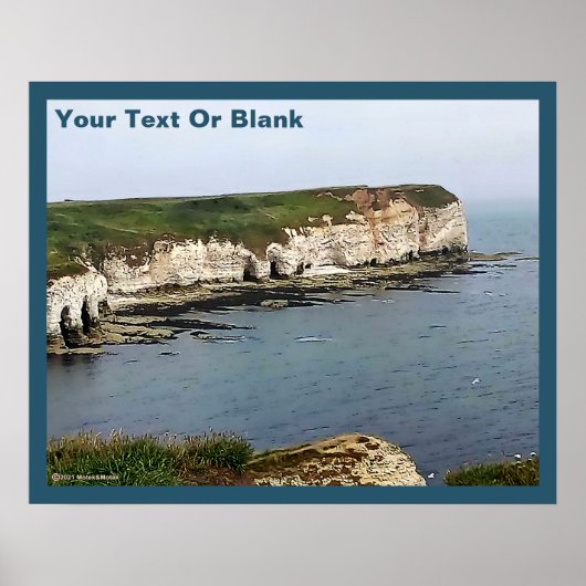 Flamborough Head Chalk Cliffs Poster (Vorne)