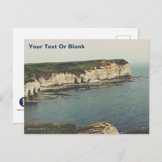 Flamborough Head Chalk Cliffs Postkarte (Vorne/Hinten)