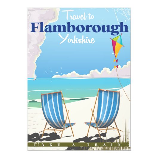 Flamborough Yorkshire Reiseplakat Fotodruck (Vorne)
