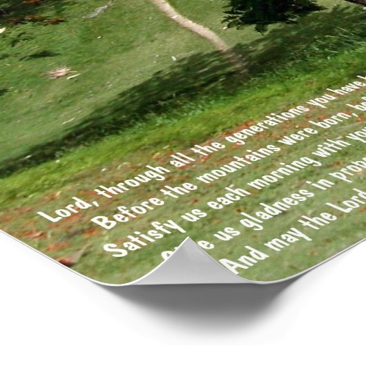 Flamboyan Psalm 90 Poster (Ecke)