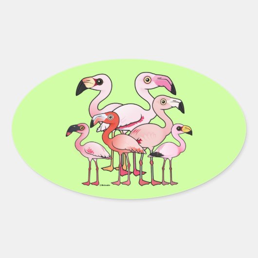 Flamboyance Ovaler Aufkleber (Vorderseite)