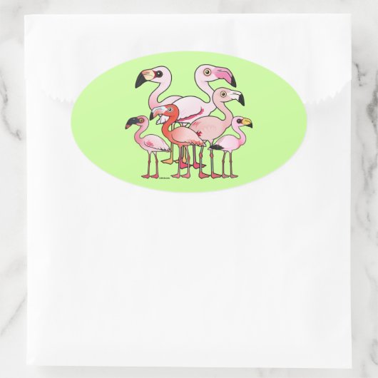 Flamboyance Ovaler Aufkleber (Tasche)