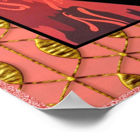 Flamboyant Art Deco (ERTE) Poster. Poster (Ecke)