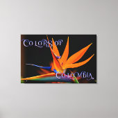 Flamboyant Bird der Paradise-Blume Leinwanddruck (Vorderseite)