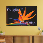 Flamboyant Bird der Paradise-Blume Leinwanddruck (Insitu (Wohnzimmer))