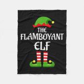 Flamboyant Elf Family Matching Group Christmas  Fleecedecke (Vorderseite)